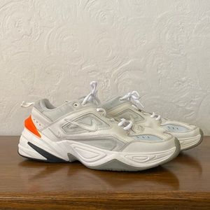 Nike Men’s 11 M2K Tekno White, Phantom, Oil-Grey, Orange Trainers Sneakers Kicks